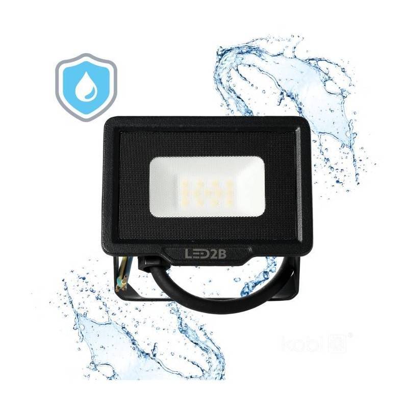 Projecteur LED MH 10W noir 6500K IP65 blanc froid - Image 4