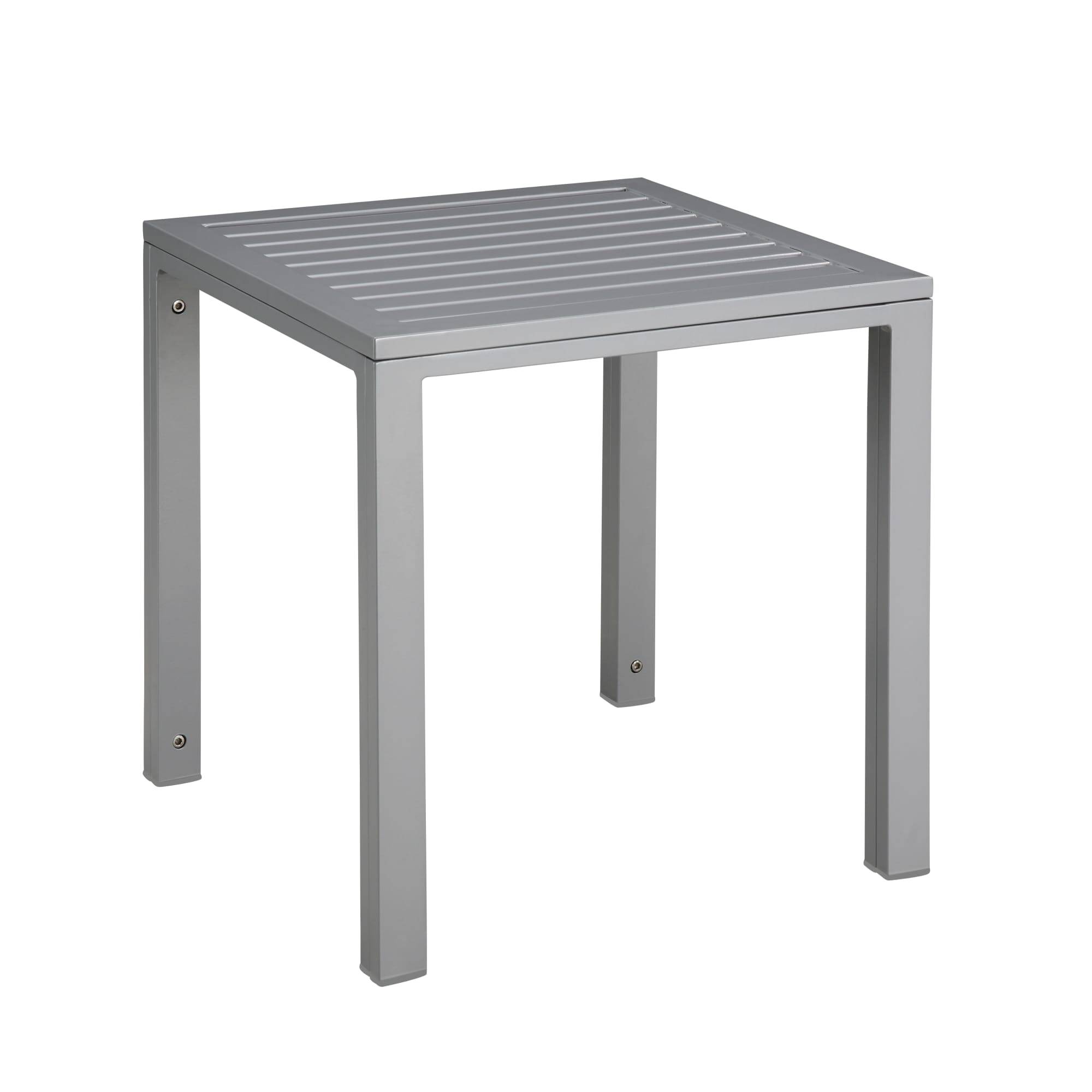 Table auxiliaire extérieur 50x50 gris CUBIC garbar - Image 1