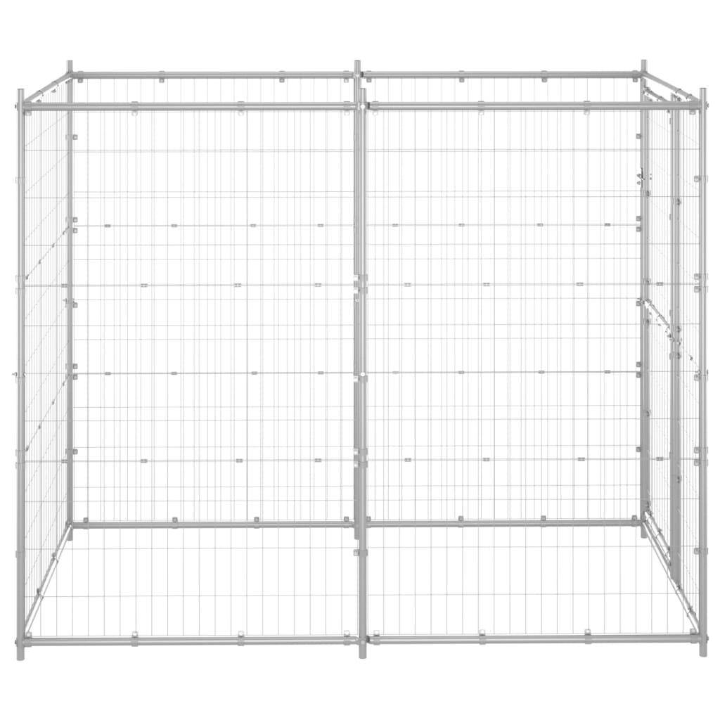 Helloshop26 - Chenil extérieur cage enclos parc animaux chien extérieur pour chiens acier galvanisé 110 x 220 x 180 cm - Imagen 4