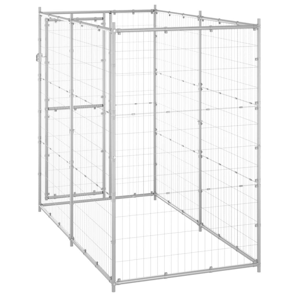 Helloshop26 - Chenil extérieur cage enclos parc animaux chien extérieur pour chiens acier galvanisé 110 x 220 x 180 cm - Imagen 5