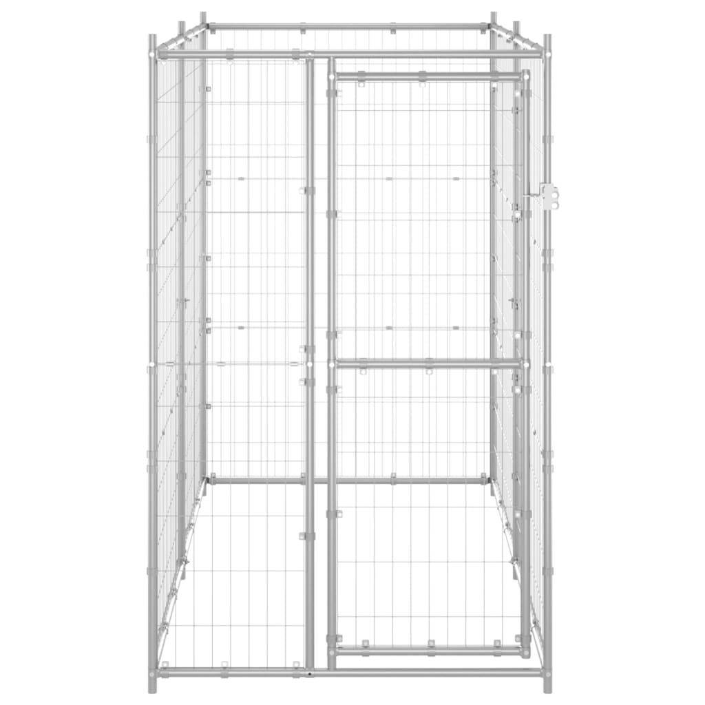 Helloshop26 - Chenil extérieur cage enclos parc animaux chien extérieur pour chiens acier galvanisé 110 x 220 x 180 cm - Imagen 3