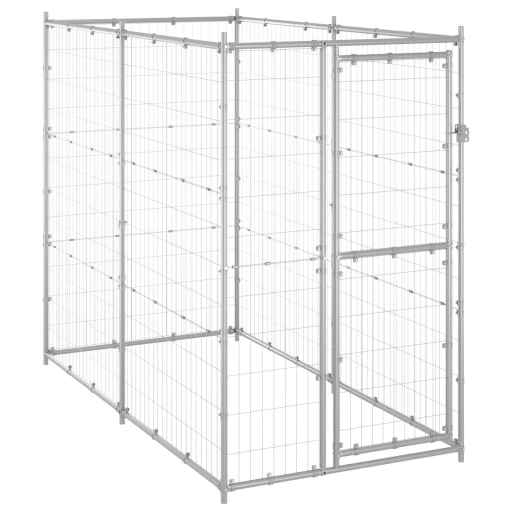 Helloshop26 - Chenil extérieur cage enclos parc animaux chien extérieur pour chiens acier galvanisé 110 x 220 x 180 cm - Imagen 1