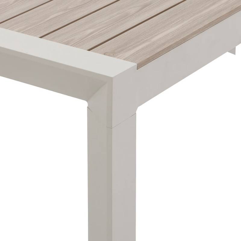 Hesperide - Table de jardin "Évasion" effet bois lin & argile 8 places lates en aluminium - Hespéride - Image 7