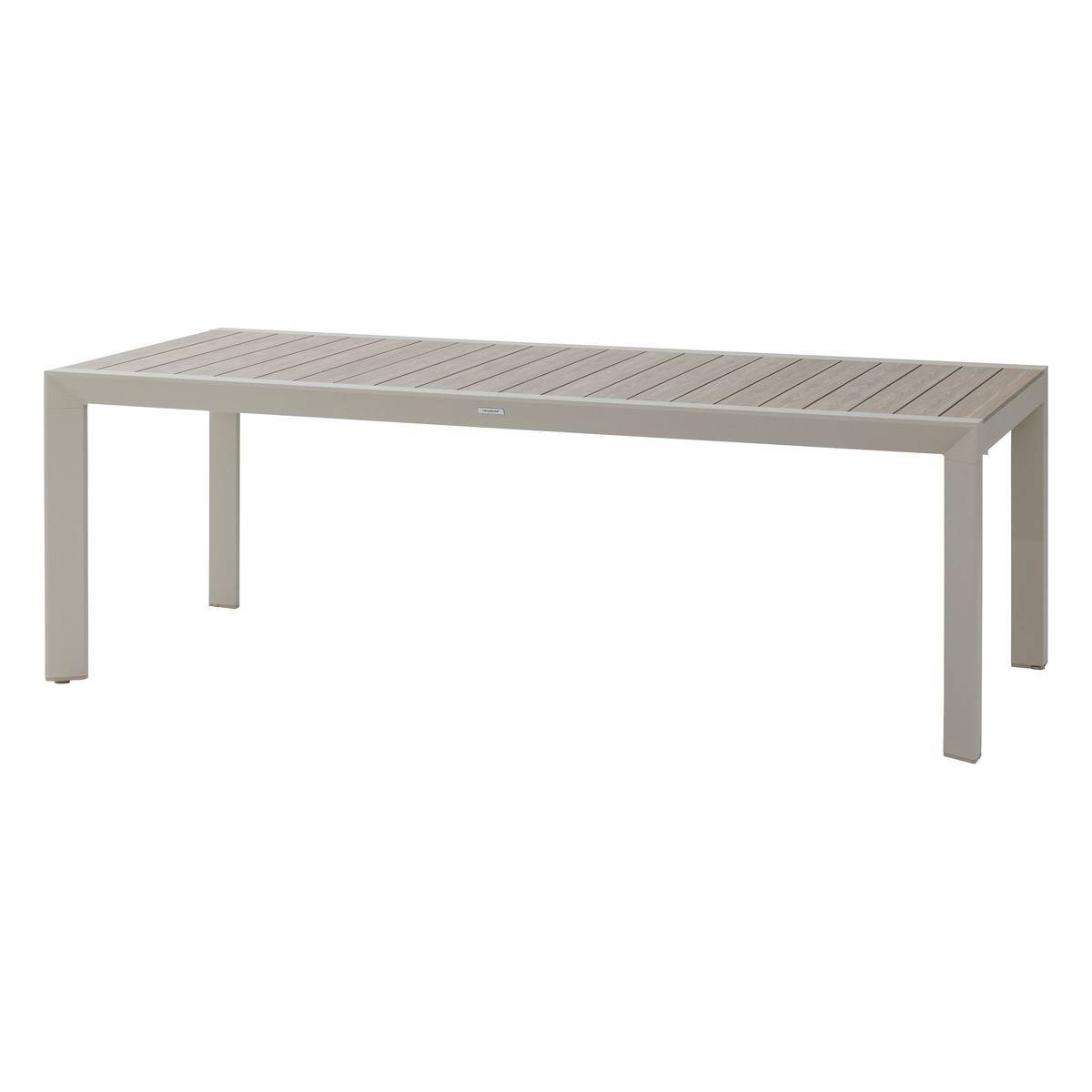Hesperide - Table de jardin "Évasion" effet bois lin & argile 8 places lates en aluminium - Hespéride - Image 2