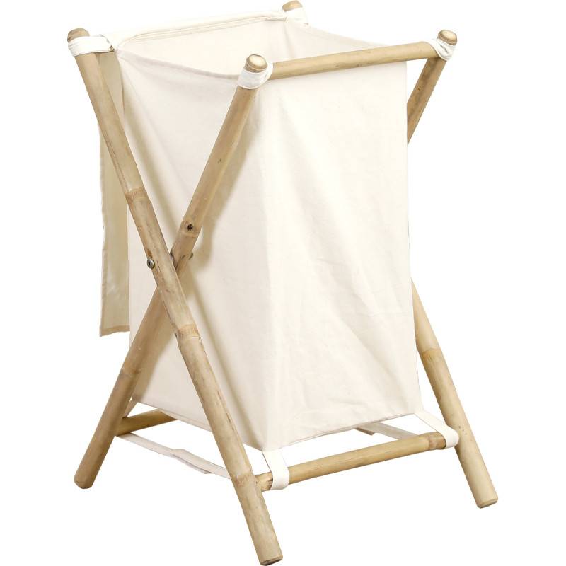 Panier à linge pliable canne de bambou - Image 1