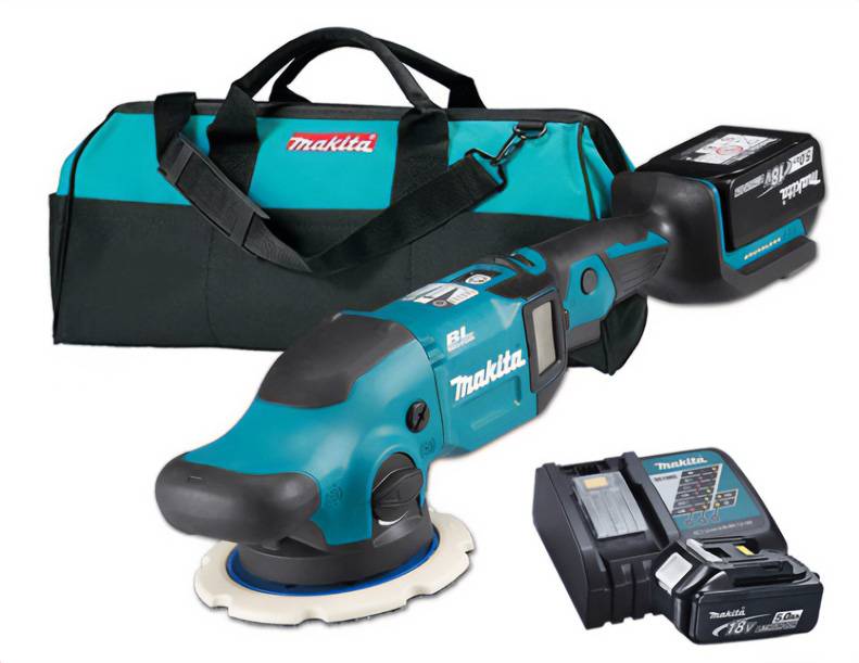 Makita - Polisseuse 18 V LXT - MAKITA - 2 batteries 18V 5.0Ah - chargeur - sac de transport - DPO600RTE - Imagen 1