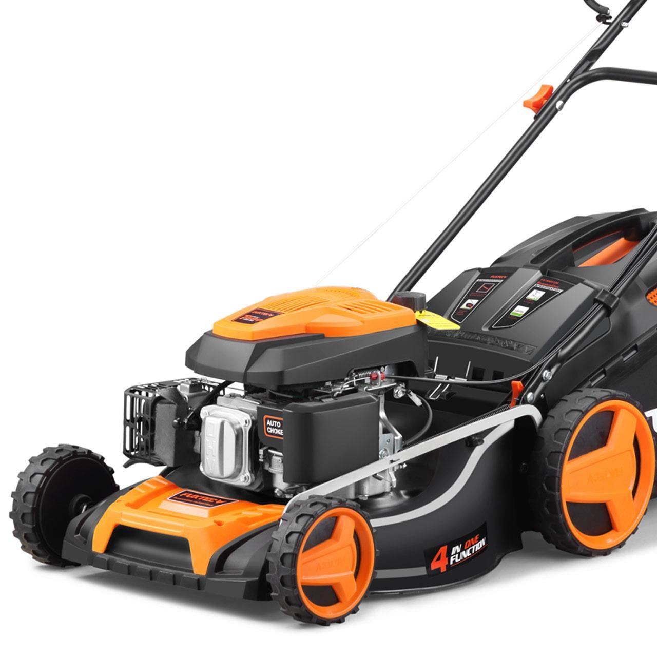 FUXTEC - Tondeuse thermique autotractée 196 cm³ coupe 51 cm bac 60L 6 CV - Fuxtec