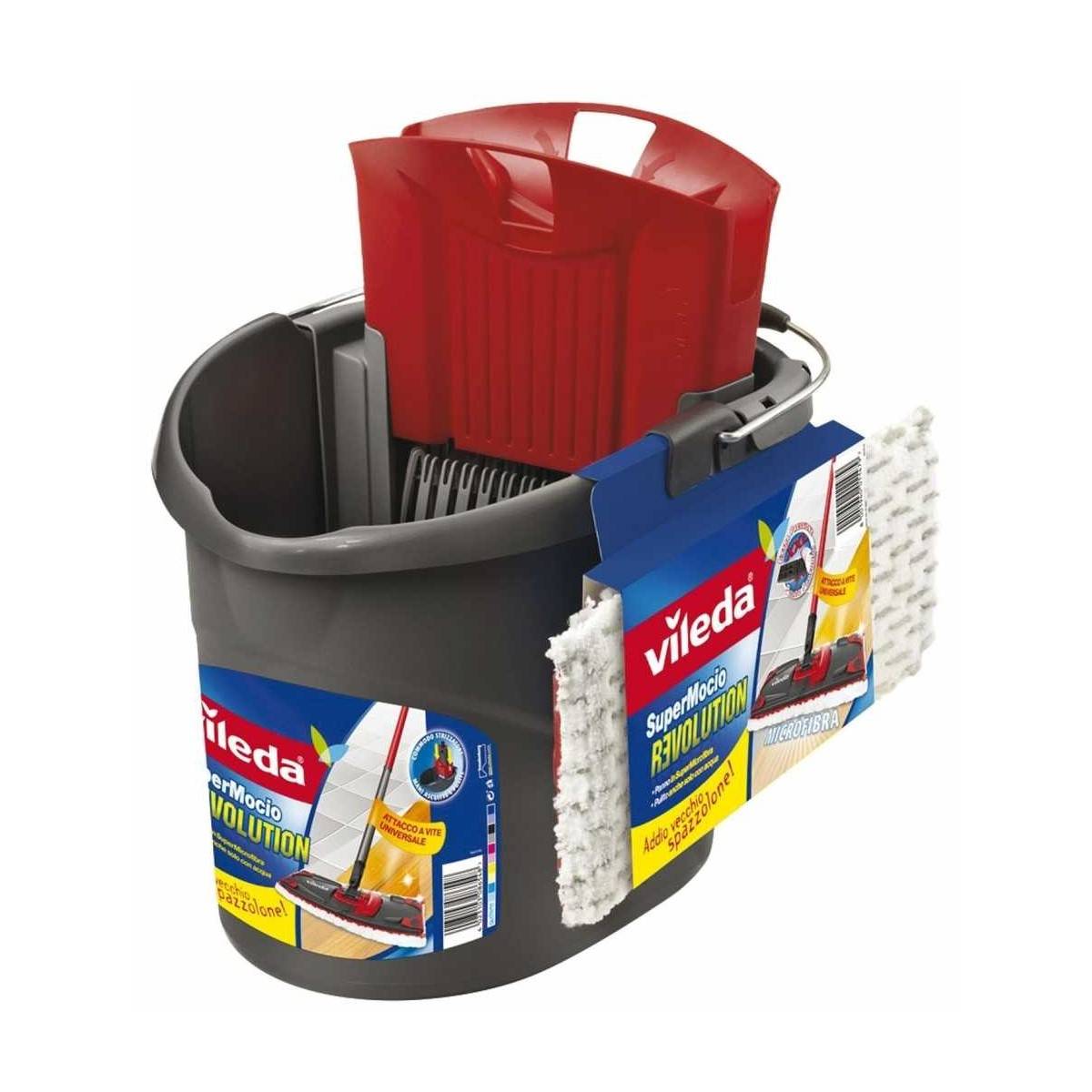 KIT de lavage VILEDA avec seau, essoreuse et plaque avec chiffon en microfibre 37.5 x 30 x 28 cm - Imagen 1