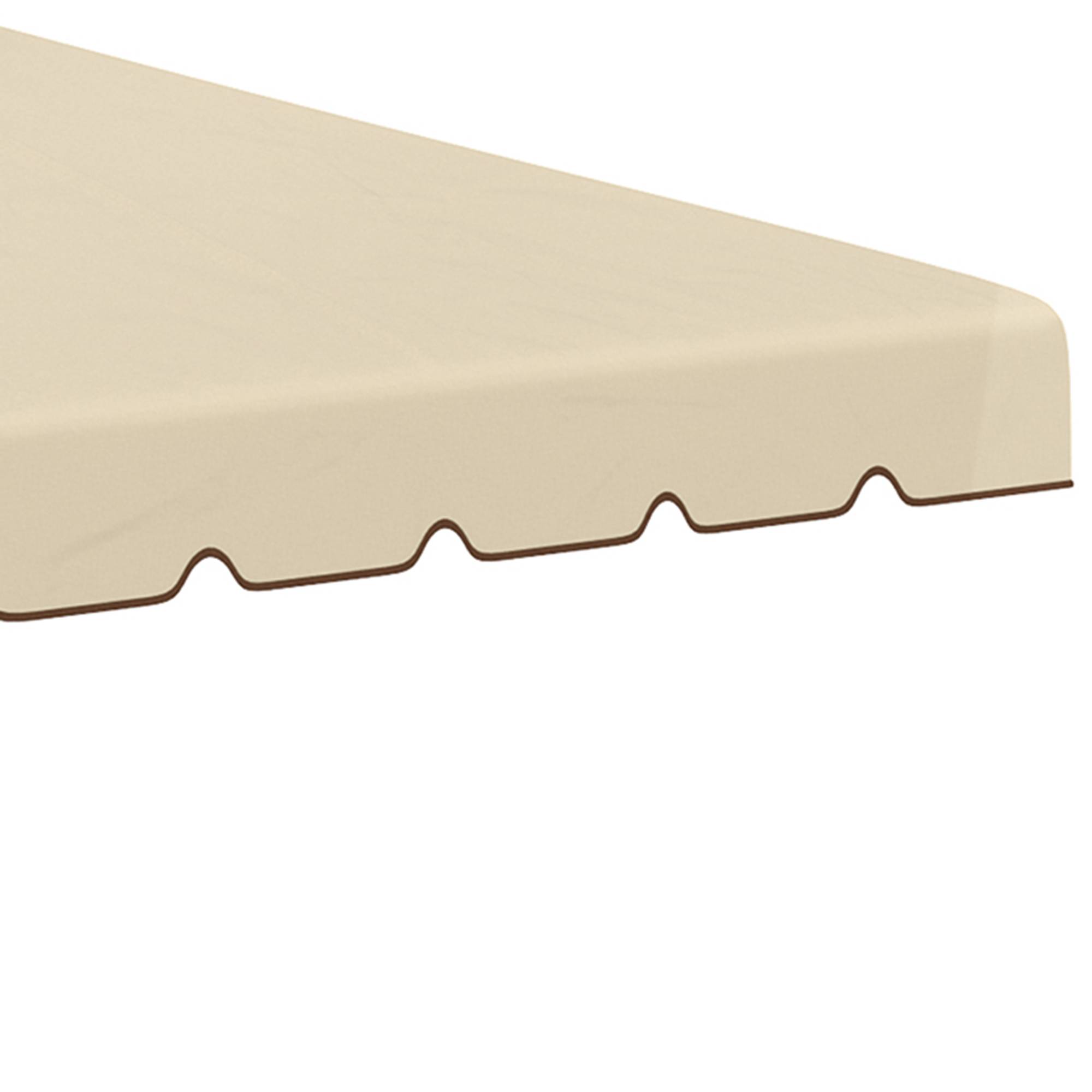 Outsunny - Toile de Rechange pavillon tonnelle 3x3m Toit Remplacement Gazebo Jardin Polyester 170g/m² Beige - Outsunny - Imagen 7