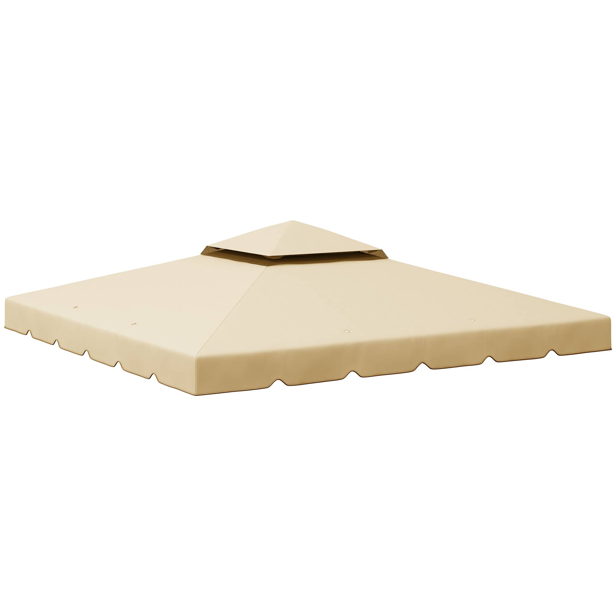 Outsunny - Toile de Rechange pavillon tonnelle 3x3m Toit Remplacement Gazebo Jardin Polyester 170g/m² Beige - Outsunny - Imagen 1
