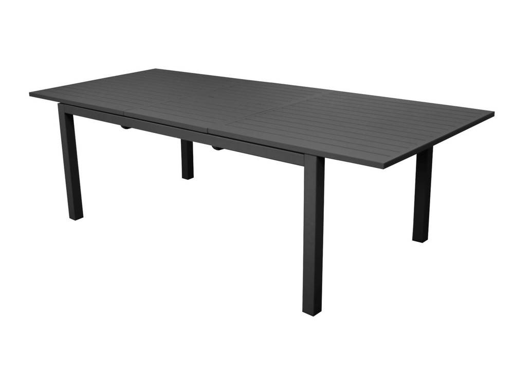 Proloisirs - Table de jardin rectangulaire extensible Genes - graphite - 160/240 cm - Image 1