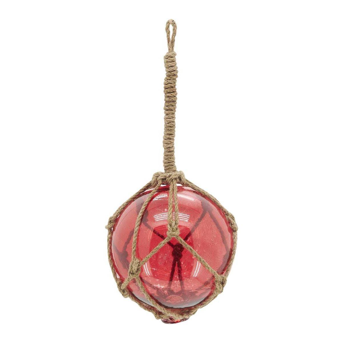 Batela - Boule en verre avec corde 12.5 cm Rouge Batela - Imagen 1