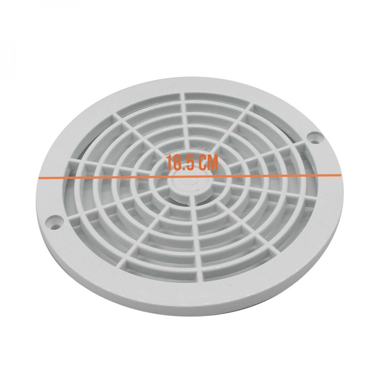 Linxor - Grille bonde de fond ronde pour piscine - Diam 18,5 cm - Blanc  - Linxor - Imagen 2