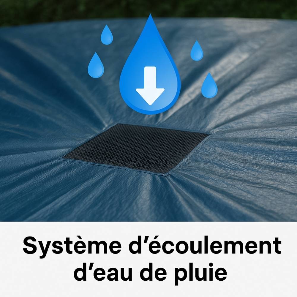 Terre Jardin - Bâche piscine ronde Pour piscine 3 m Bleu - Imagen 5