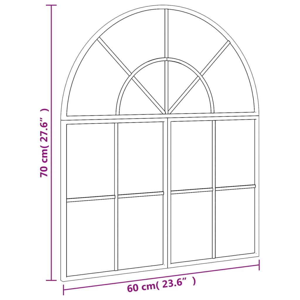 Maison Chic - Miroir mural noir 60x70 cm arche fer Maison Chic - Image 7