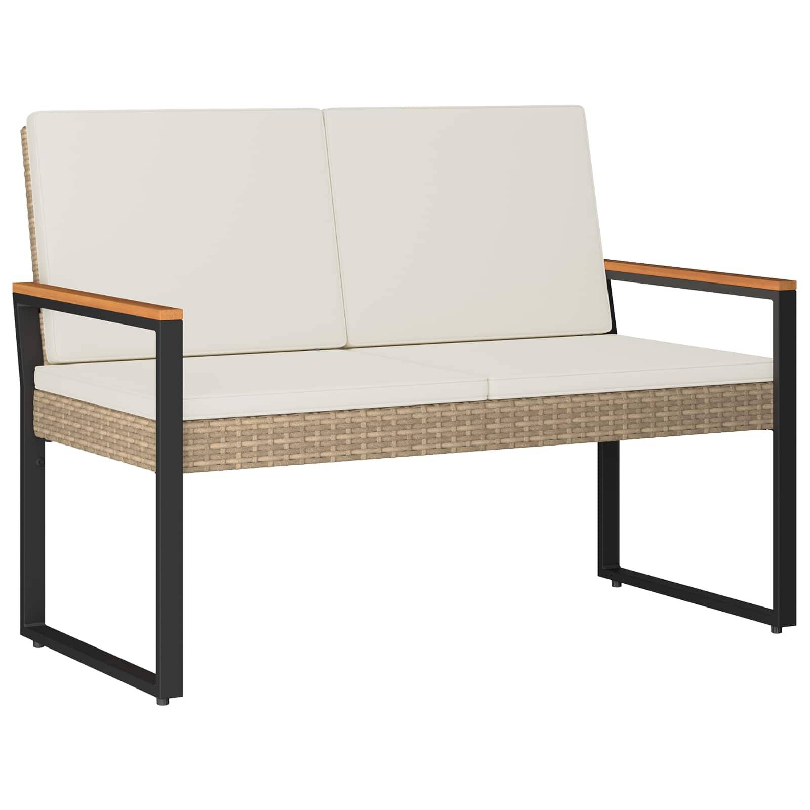 Vidaxl - Ensemble de meubles d'extérieur 4 pc Beige et blanc crème vidaXL 42025327 - Image 6
