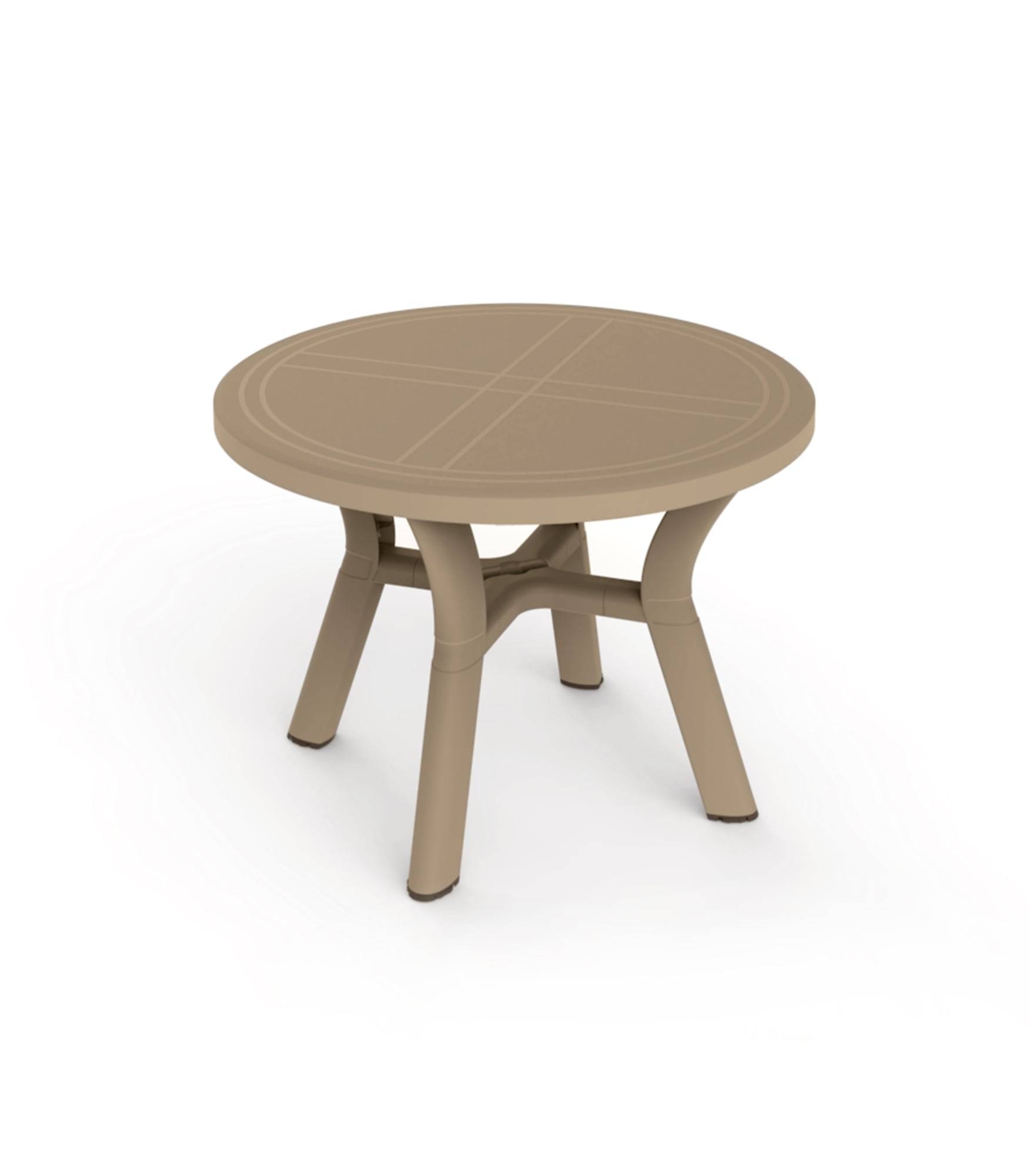 Table ronde recyclée extérieur Ø100 sable DALIA garbar - Image 1