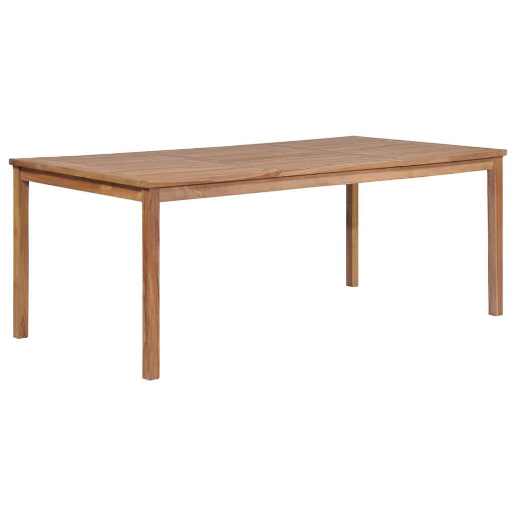 Table de jardin bois de teck solide 200 x 100 x 77 cm - PANGIVO - Image 1