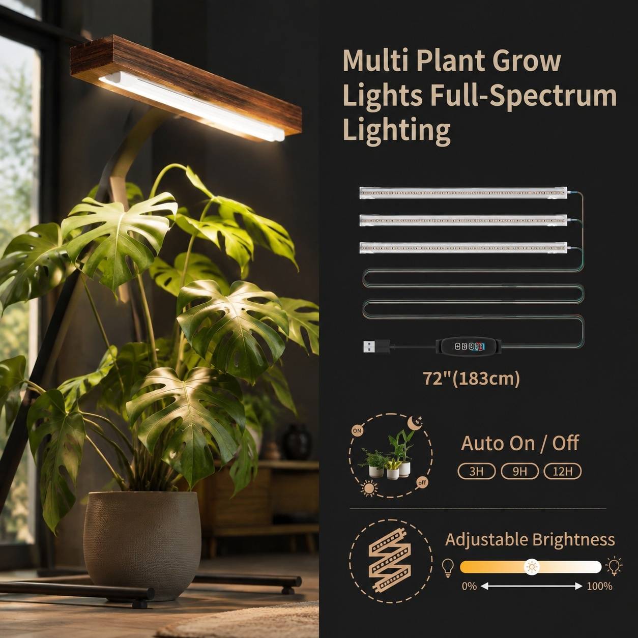 Support à Plantes 8 Niveaux Lampe Culture Spectrum Complet Minuterie Espace Rangement Stable - Image 2