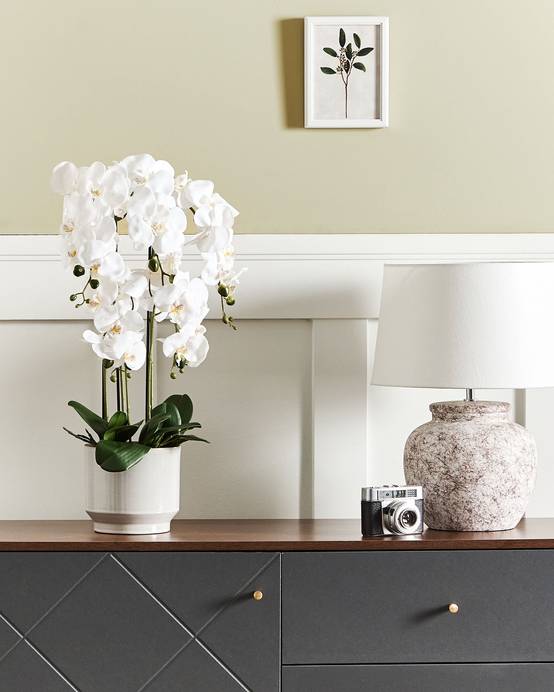 Beliani - Plante artificielle Matière synthétique Blanc ORCHID - 35x35x65- Beliani - Image 1