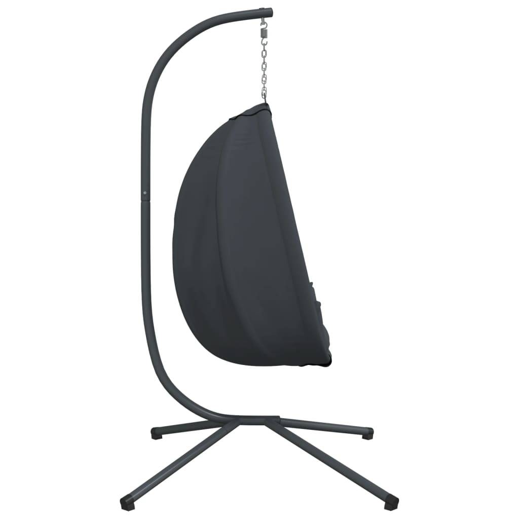 ComfortXL - Fauteuil Suspendu Œuf en Tissu Respirant et Acier avec Coussins Épais Lavables pour Salon ou Terrasse Anthracite – ComfortXL Outdoor Living - Image 5