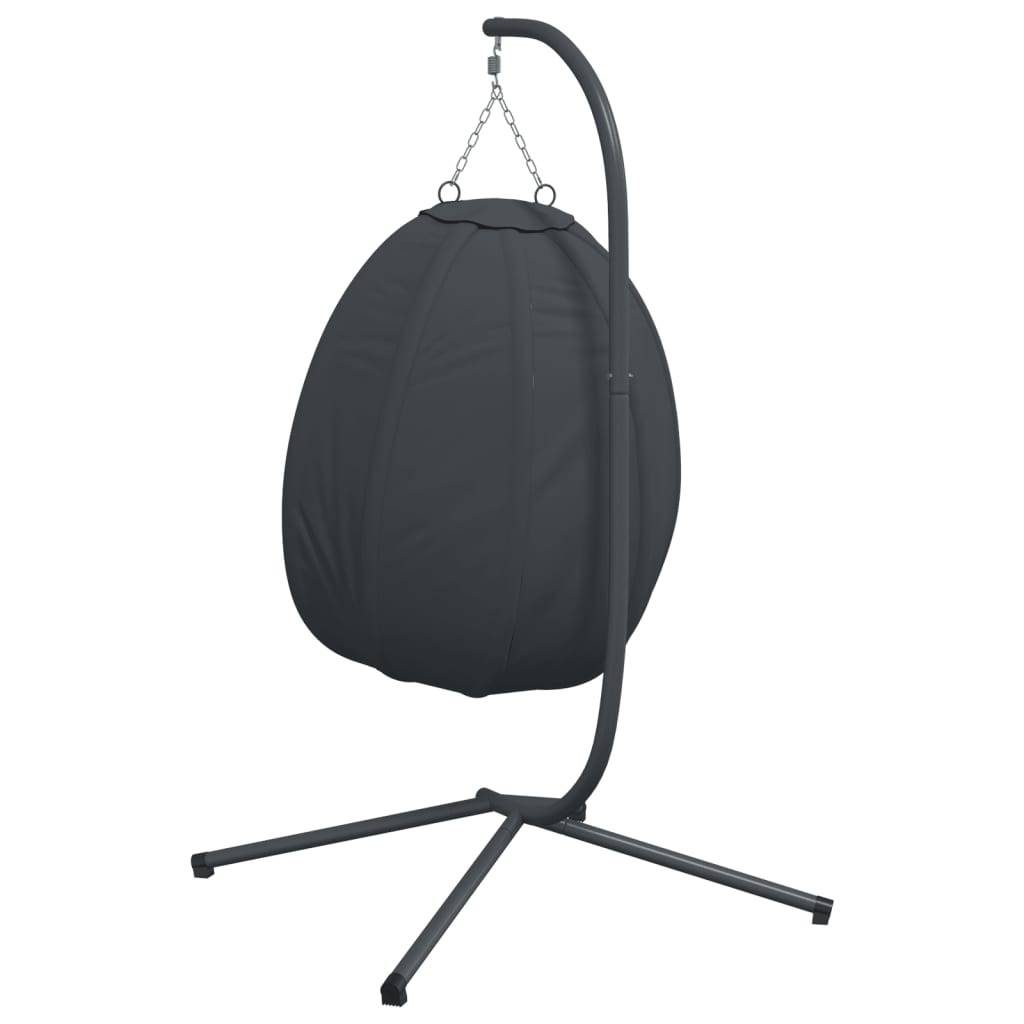 ComfortXL - Fauteuil Suspendu Œuf en Tissu Respirant et Acier avec Coussins Épais Lavables pour Salon ou Terrasse Anthracite – ComfortXL Outdoor Living - Image 6
