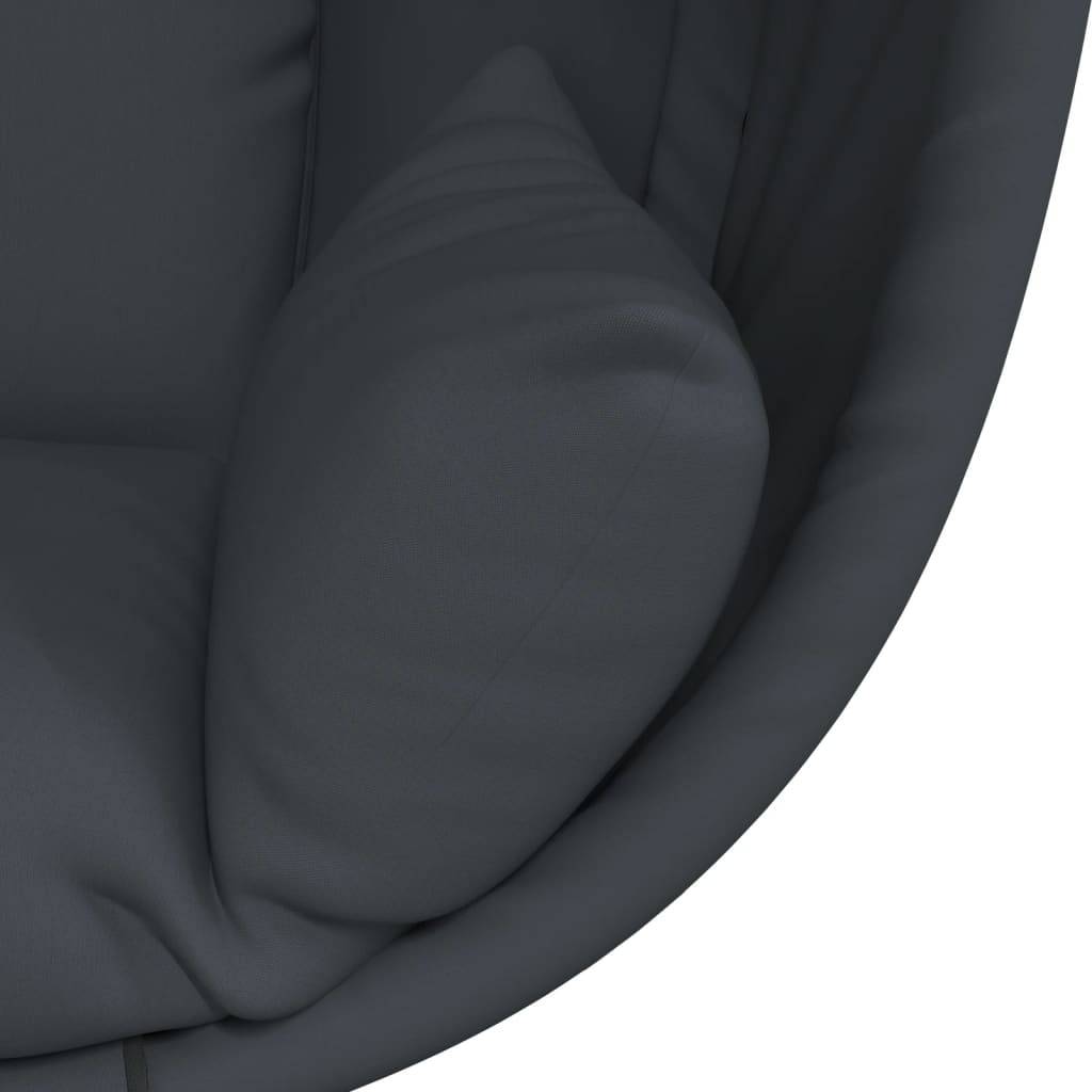 ComfortXL - Fauteuil Suspendu Œuf en Tissu Respirant et Acier avec Coussins Épais Lavables pour Salon ou Terrasse Anthracite – ComfortXL Outdoor Living - Image 7