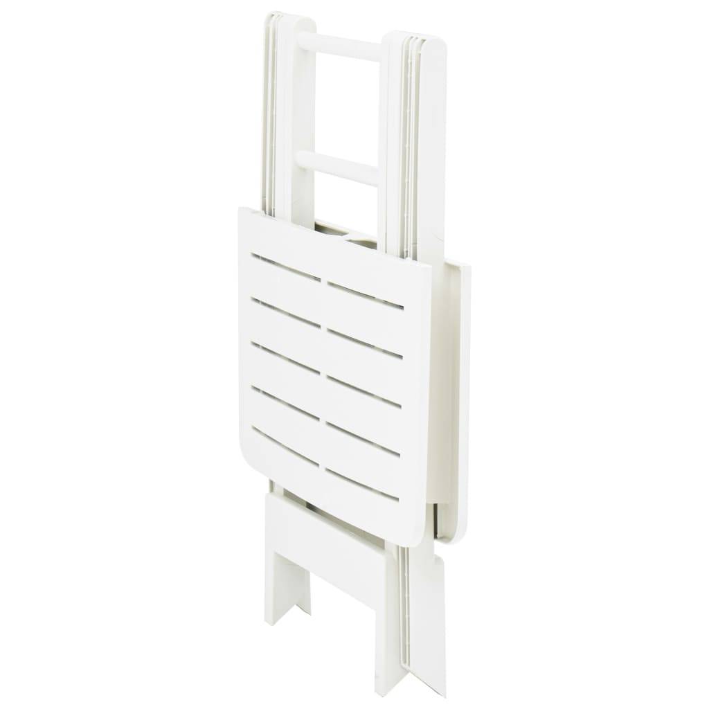 Table d'extérieur pliable - Table de jardin Blanc 79x72x70 cm Plastique - Image 4