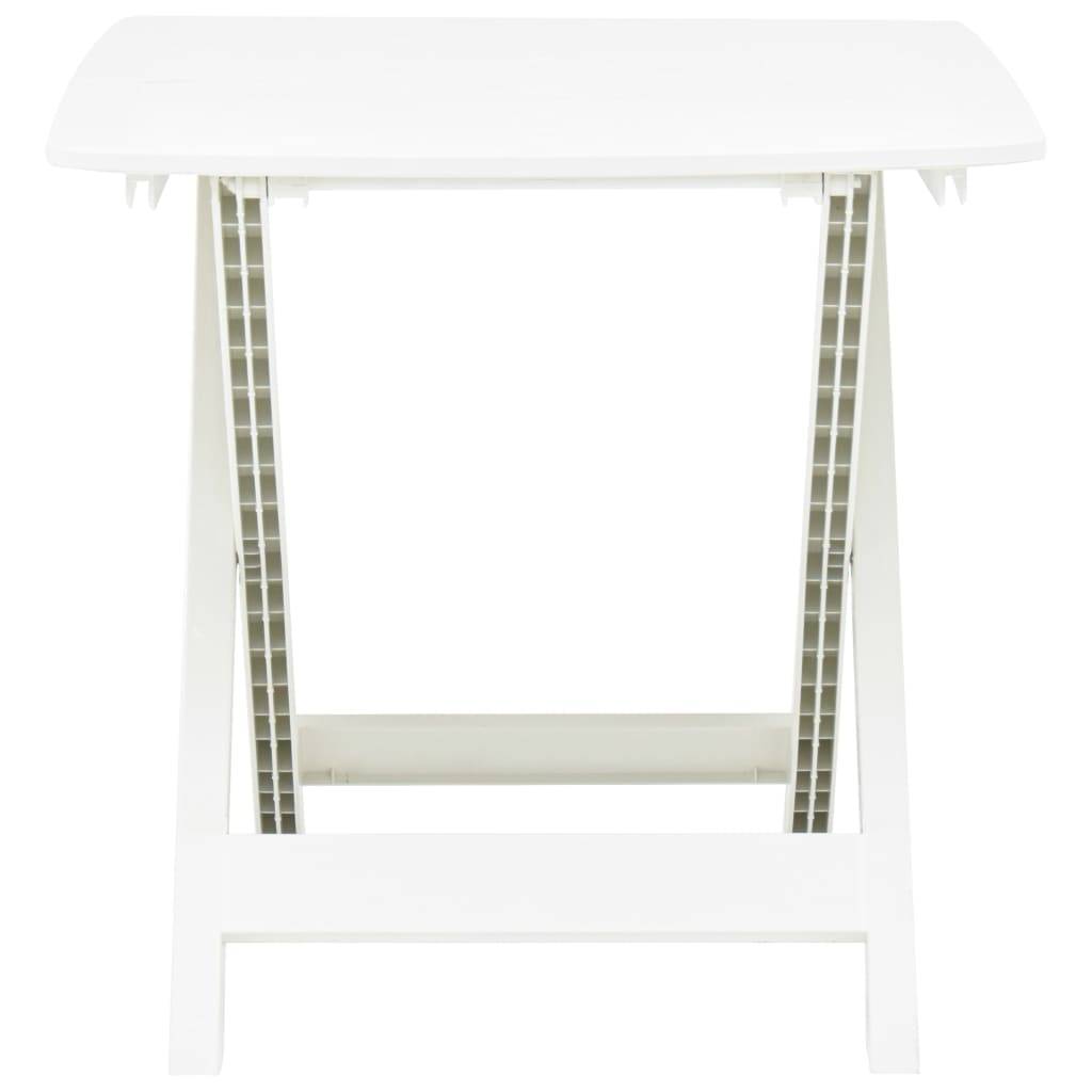 Table d'extérieur pliable - Table de jardin Blanc 79x72x70 cm Plastique - Image 1