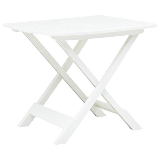 Table d'extérieur pliable - Table de jardin Blanc 79x72x70 cm Plastique - Image 2