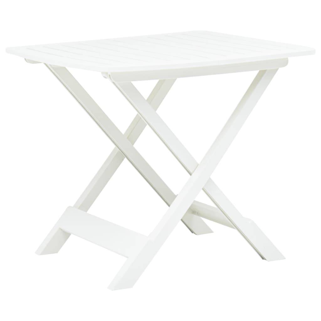 Table d'extérieur pliable - Table de jardin Blanc 79x72x70 cm Plastique - Image 2