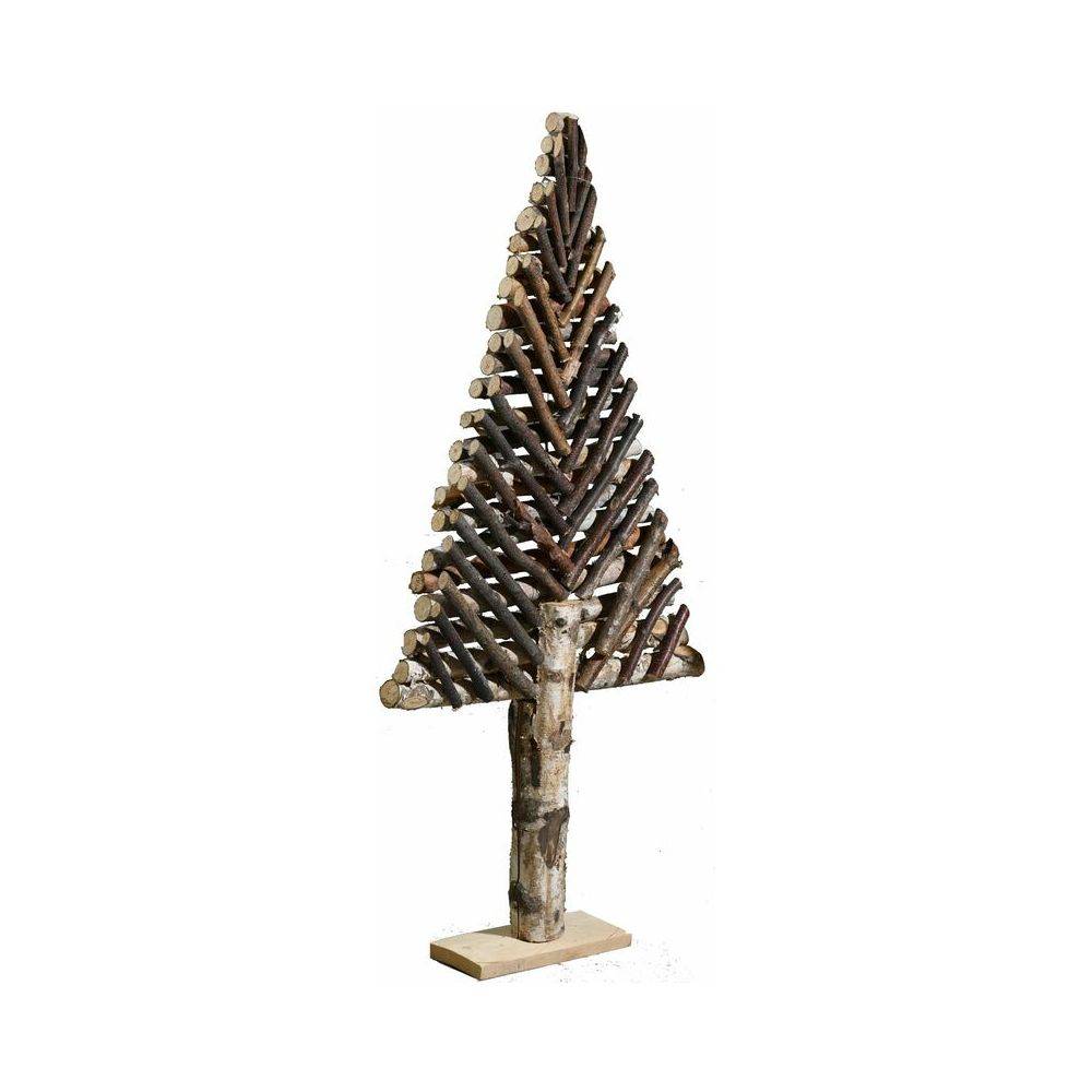 Aubry Gaspard - Sapin décoratif en bouleau motif chevron Grand modèle - Imagen 2