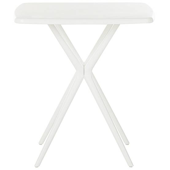 Table de bistrot de jardin en plastique blanc 70 x 70 cm table à manger d'extérieur résistant aux intempéries - Image 4