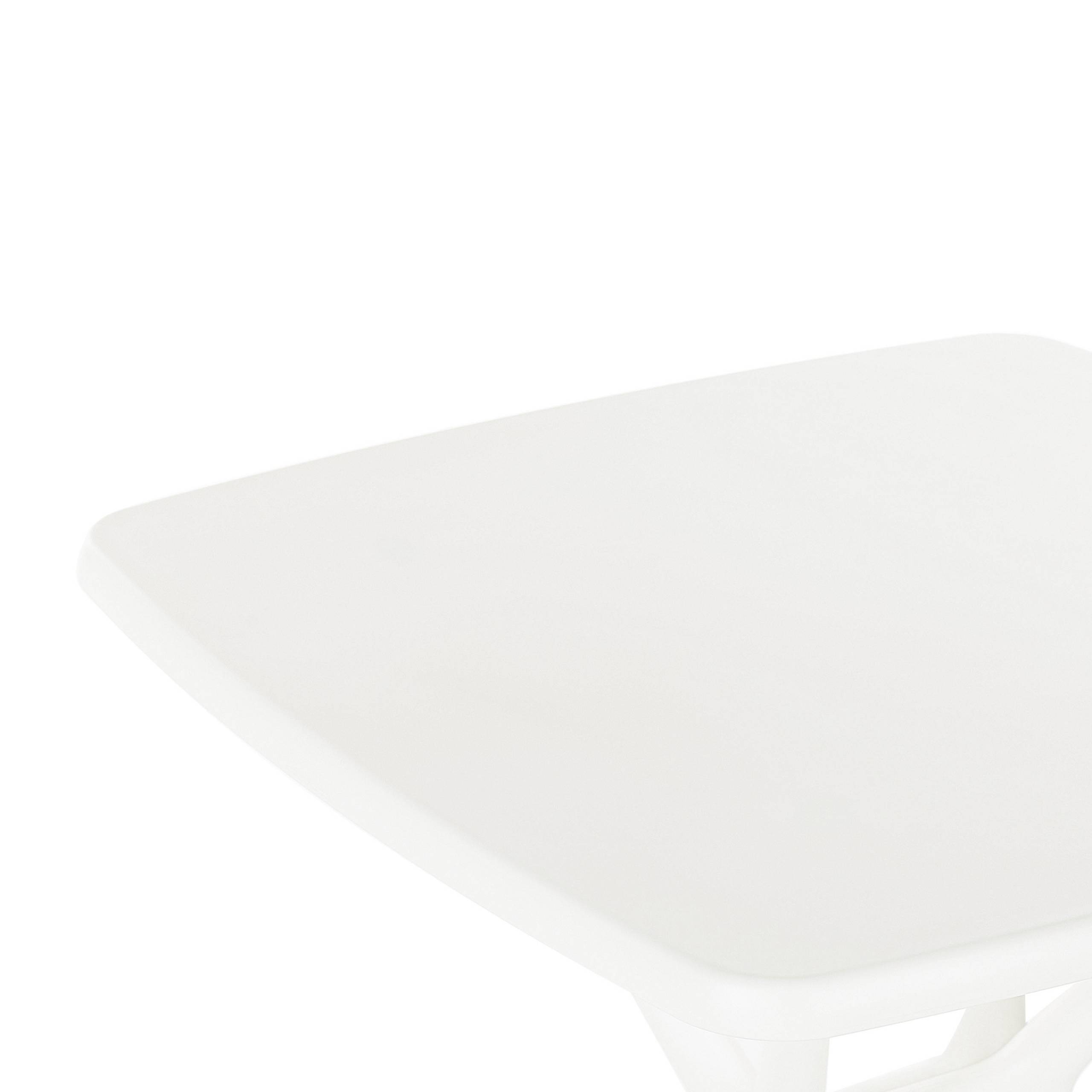 Table de bistrot de jardin en plastique blanc 70 x 70 cm table à manger d'extérieur résistant aux intempéries - Image 5