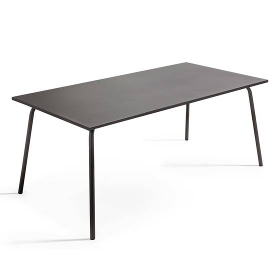 Oviala - Ensemble table de jardin et 6 chaises en résine tressée et acier Palavas - Oviala - Imagen 4