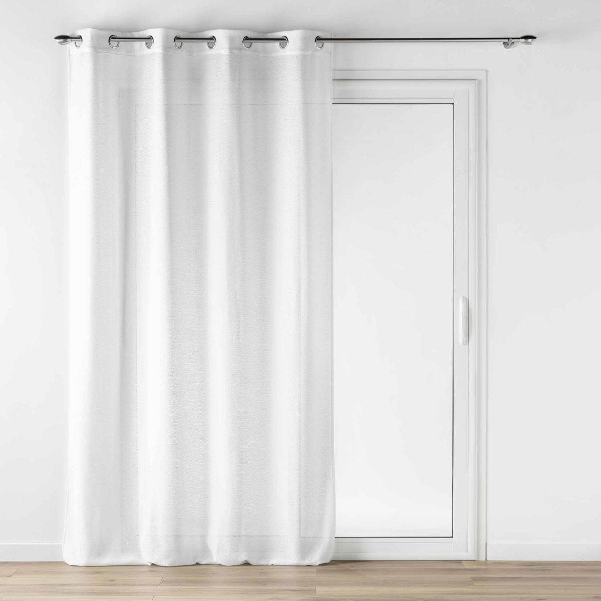 Rideau Voilage à Œillets "Loulaine" 140x240cm Blanc - Image 1