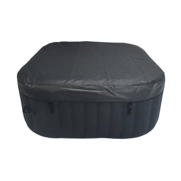 KIT TOUT INCLUS SPA et accessoires : spa gonflable carré 4 places avec 2 appuis tetes, filtre, épuisette, brosse, tapis, couve - Image 5