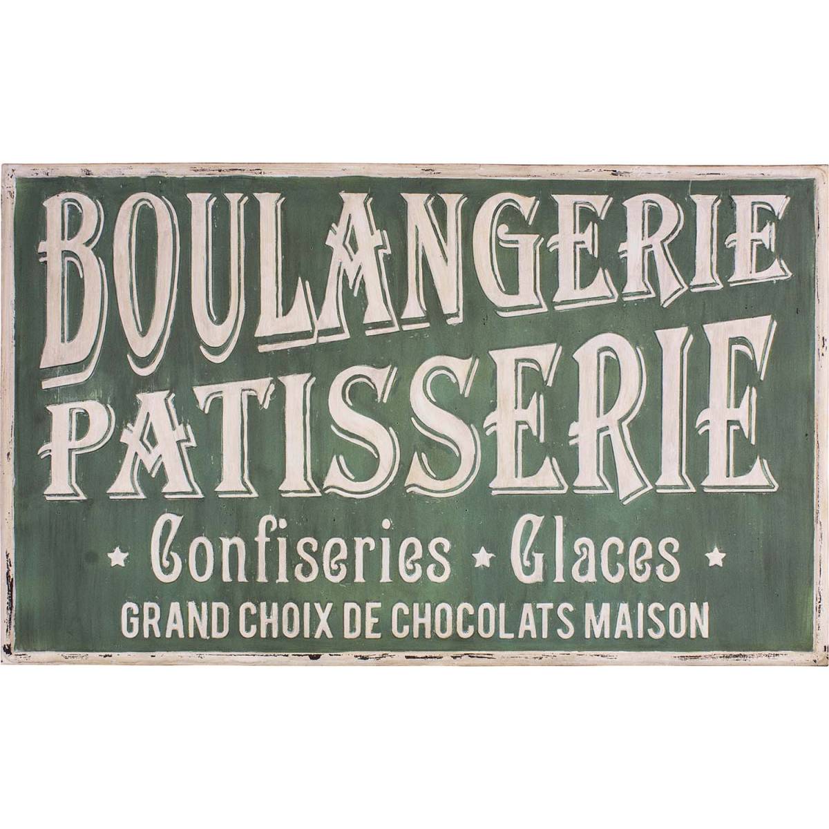 Antic Line Creations - Plaque décorative en fer Commerce 122.5 x 74 cm Boulangerie