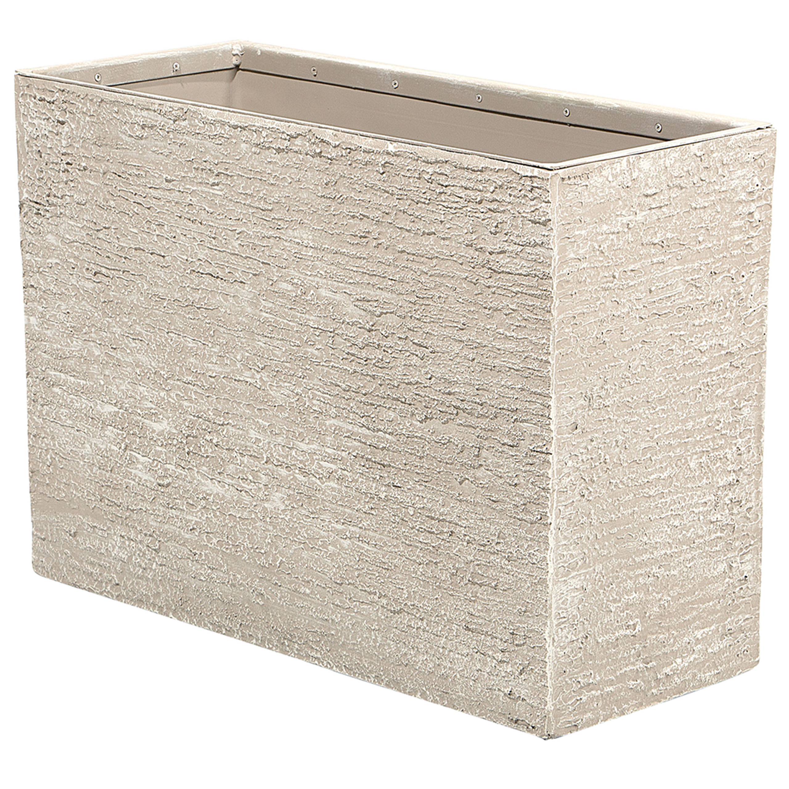 Beliani - Cache-pot d'extérieur Fibre d'argile Beige clair EDESSA - 70x29x50- Beliani - Image 4