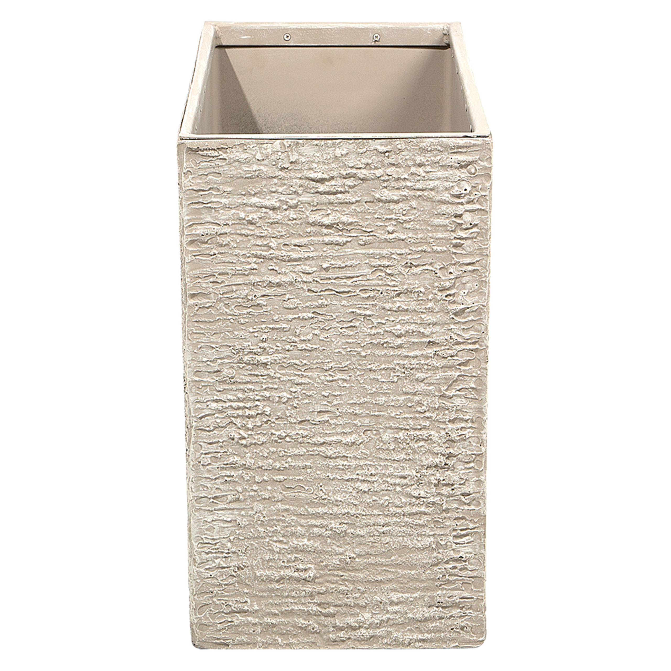 Beliani - Cache-pot d'extérieur Fibre d'argile Beige clair EDESSA - 70x29x50- Beliani - Image 5