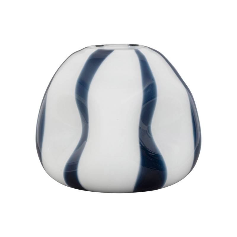 Vase Allen blanc verre 21x19x17cm - Image 2