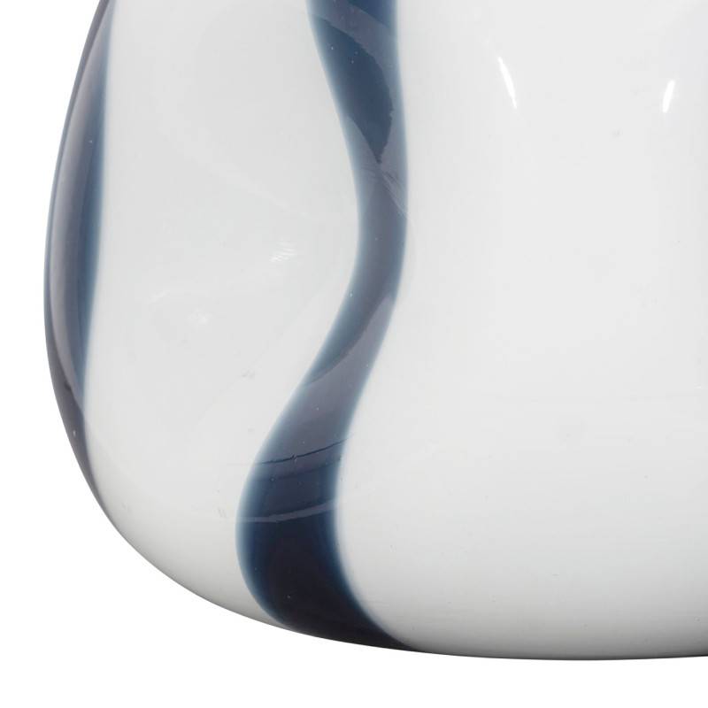 Vase Allen blanc verre 21x19x17cm - Image 3