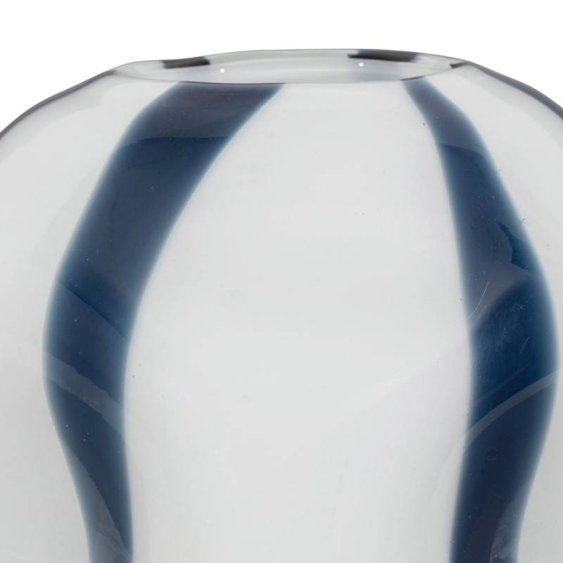 Vase Allen blanc verre 21x19x17cm - Image 4