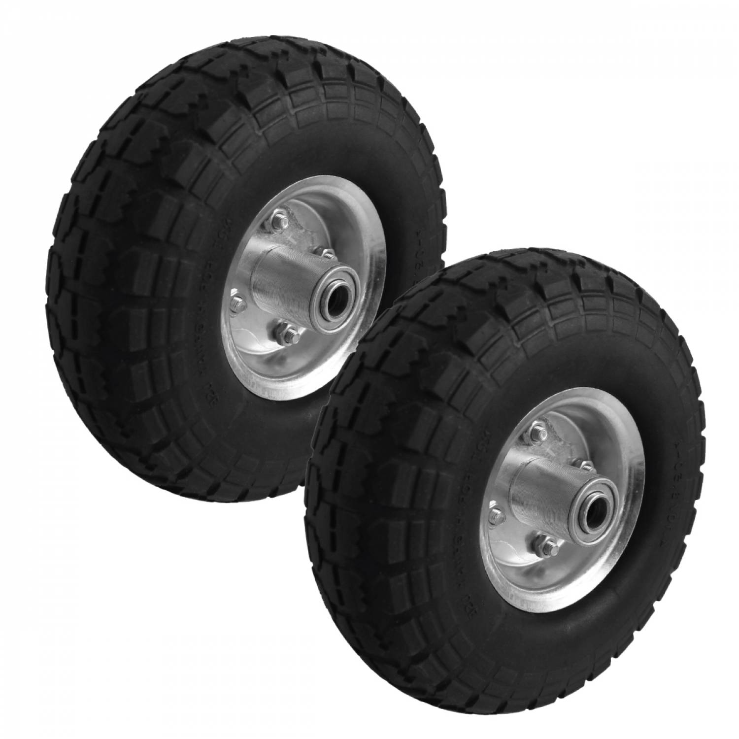 Linxor - Lot de 2 roues increvables pour chariot 25 x 8 cm - Axe 16 mm  - Linxor - Imagen 1