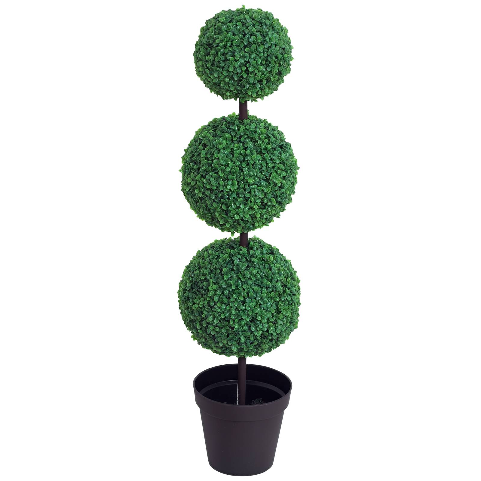 Sans Marque - Buis Artificiel topiaire Boules Ø30x112 cm Vert - Image 1