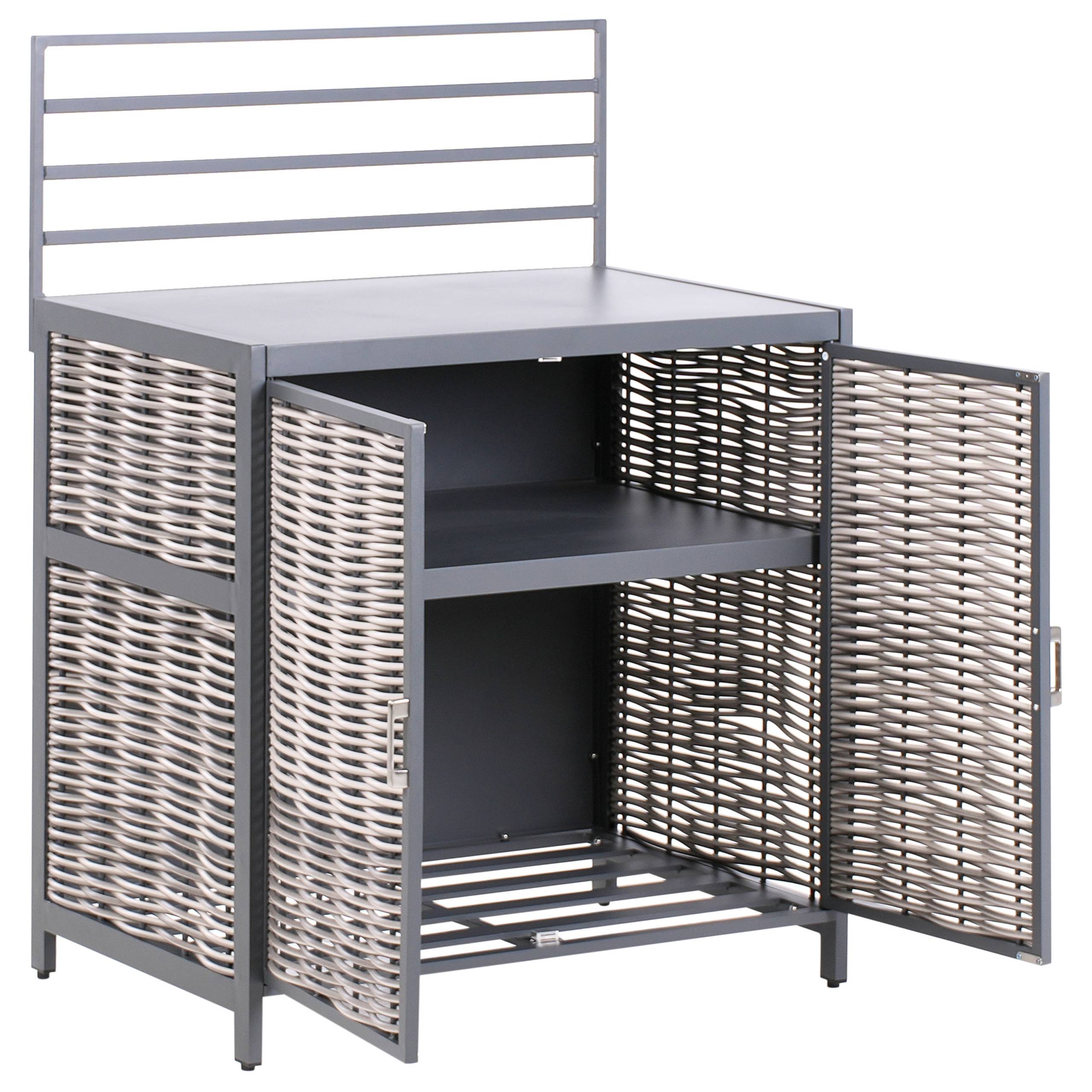 Beliani - Cuisine de jardin Aluminium Gris MIRADOR - 90x62x125- Beliani - Image 6