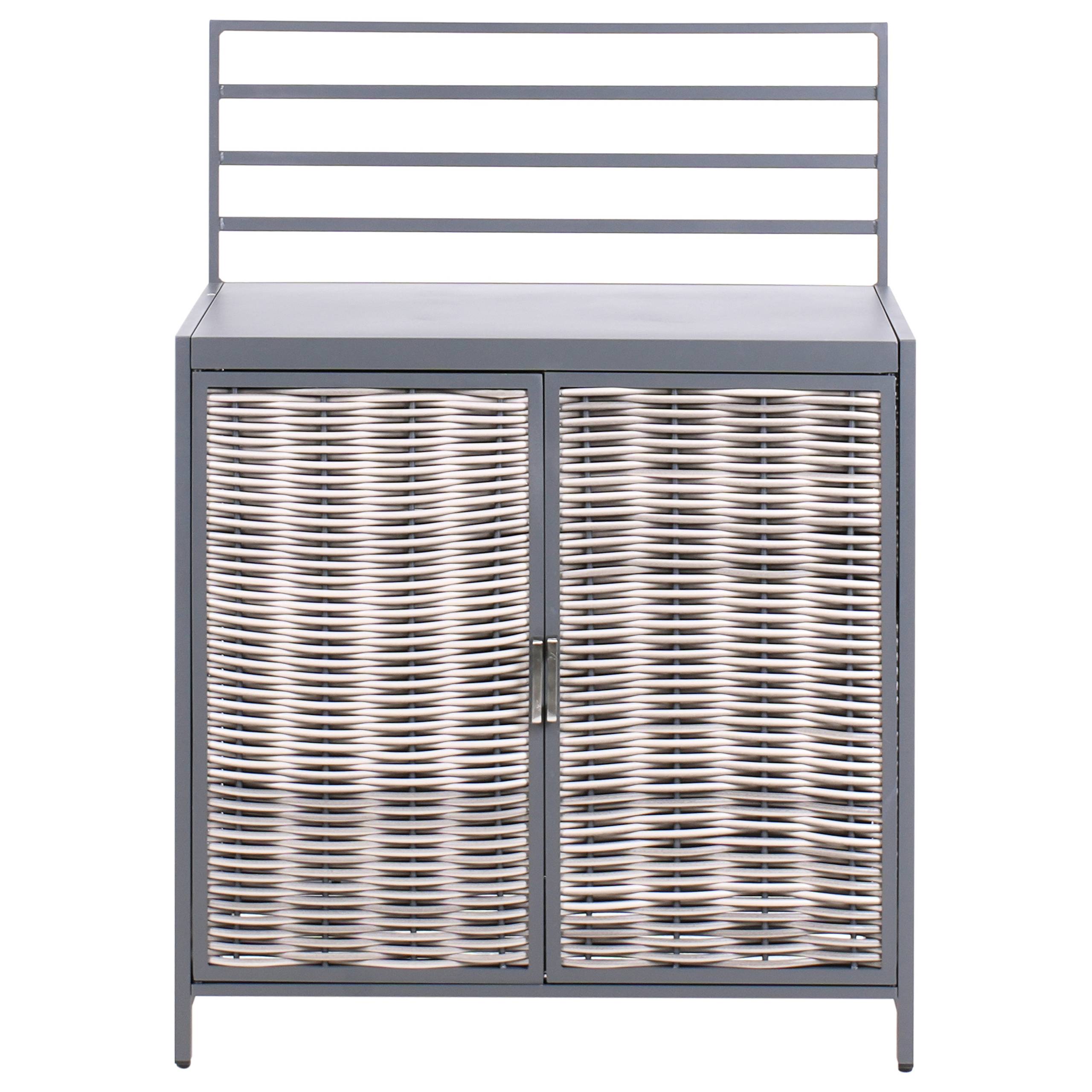 Beliani - Cuisine de jardin Aluminium Gris MIRADOR - 90x62x125- Beliani - Image 7