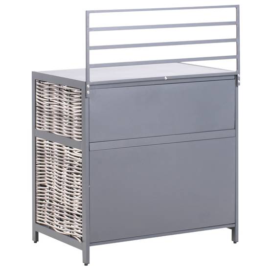 Beliani - Cuisine de jardin Aluminium Gris MIRADOR - 90x62x125- Beliani - Image 8