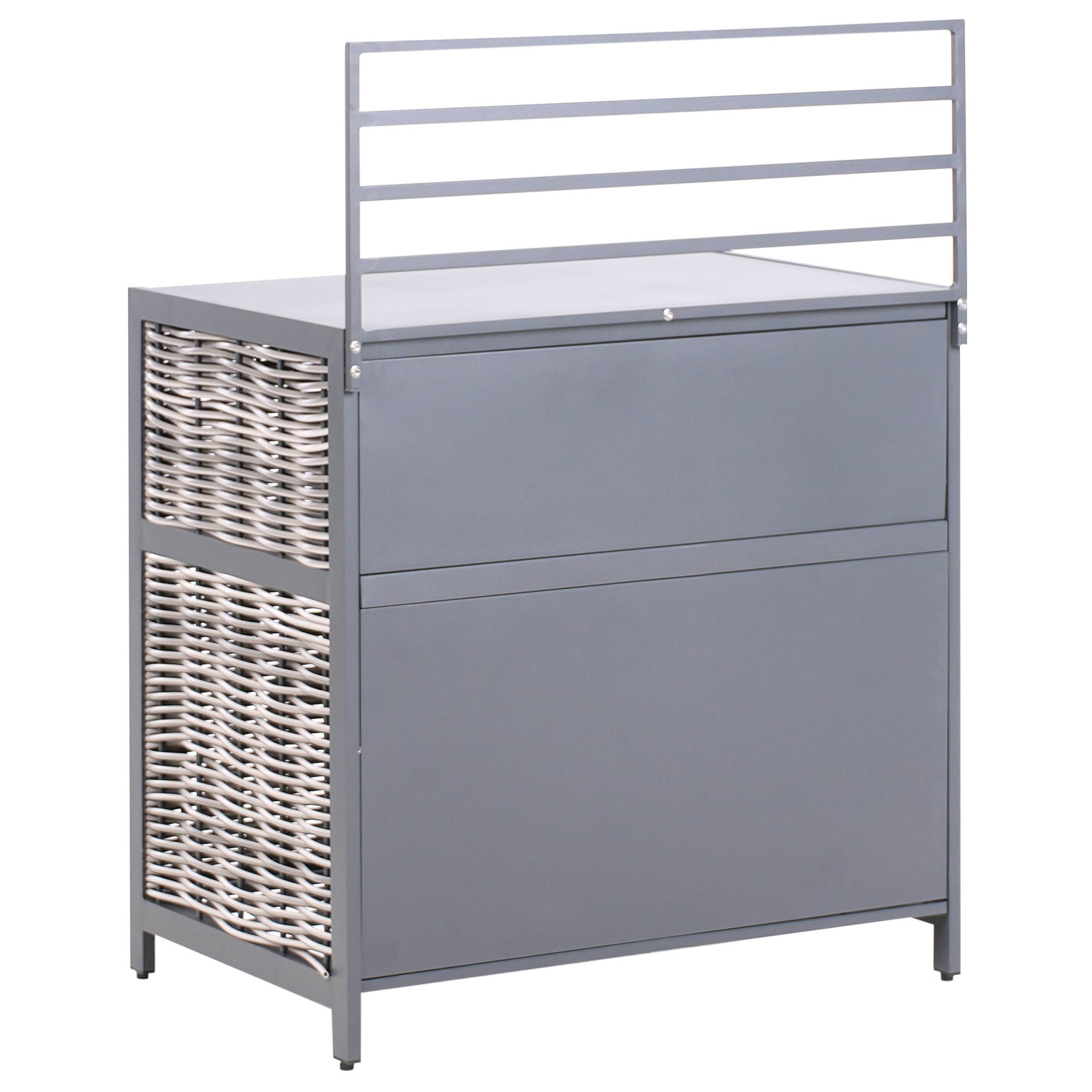 Beliani - Cuisine de jardin Aluminium Gris MIRADOR - 90x62x125- Beliani - Image 8