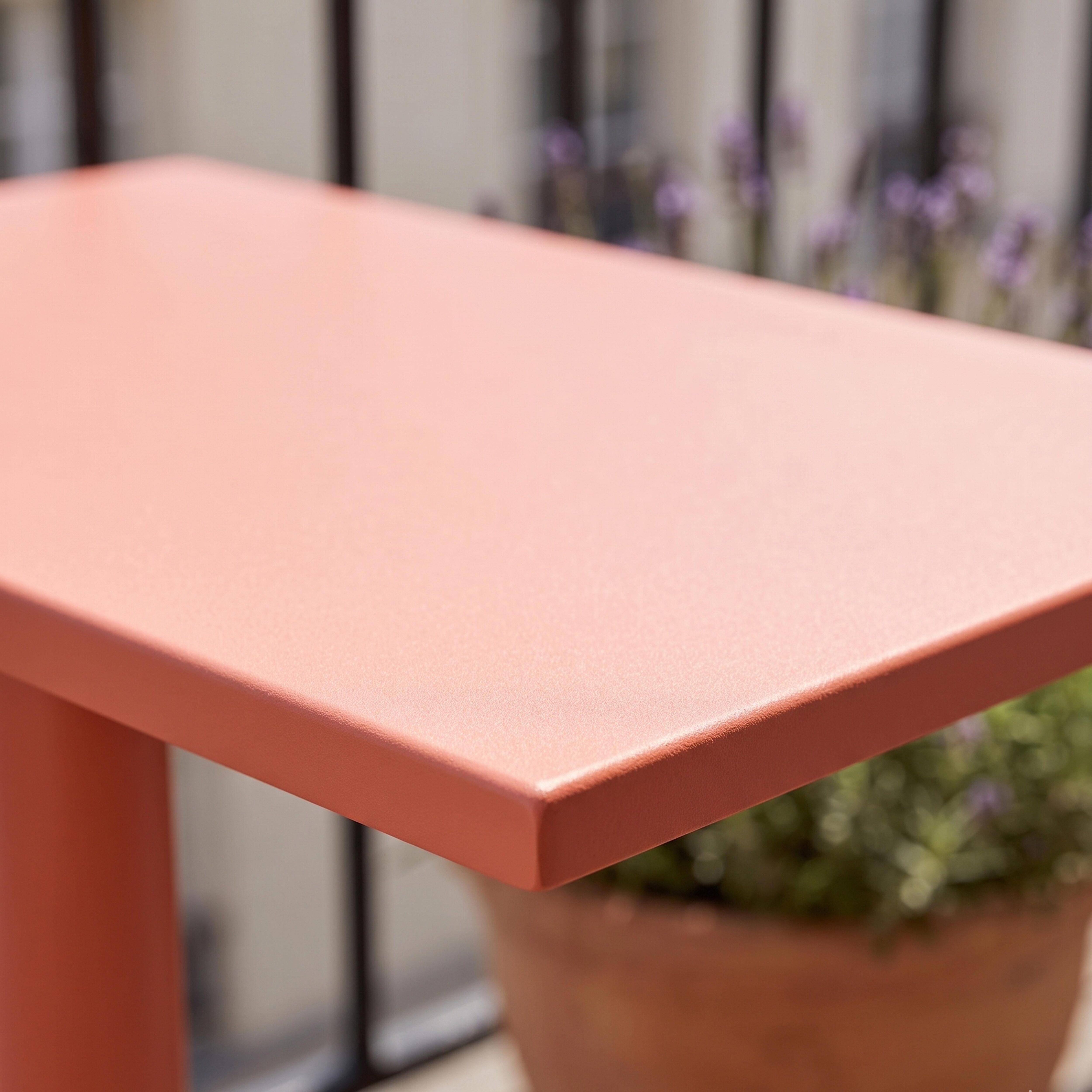 Oviala - Table de jardin carrée bistrot avec plateau rabattable 70 cm argile Palavas - Oviala - Image 3